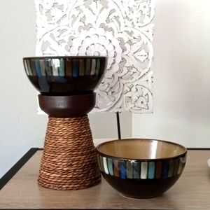 Set of Two (2) SONOMA LIFE+STYLE - VALLEJO BLUE 💙 Decorative Serving Bowls